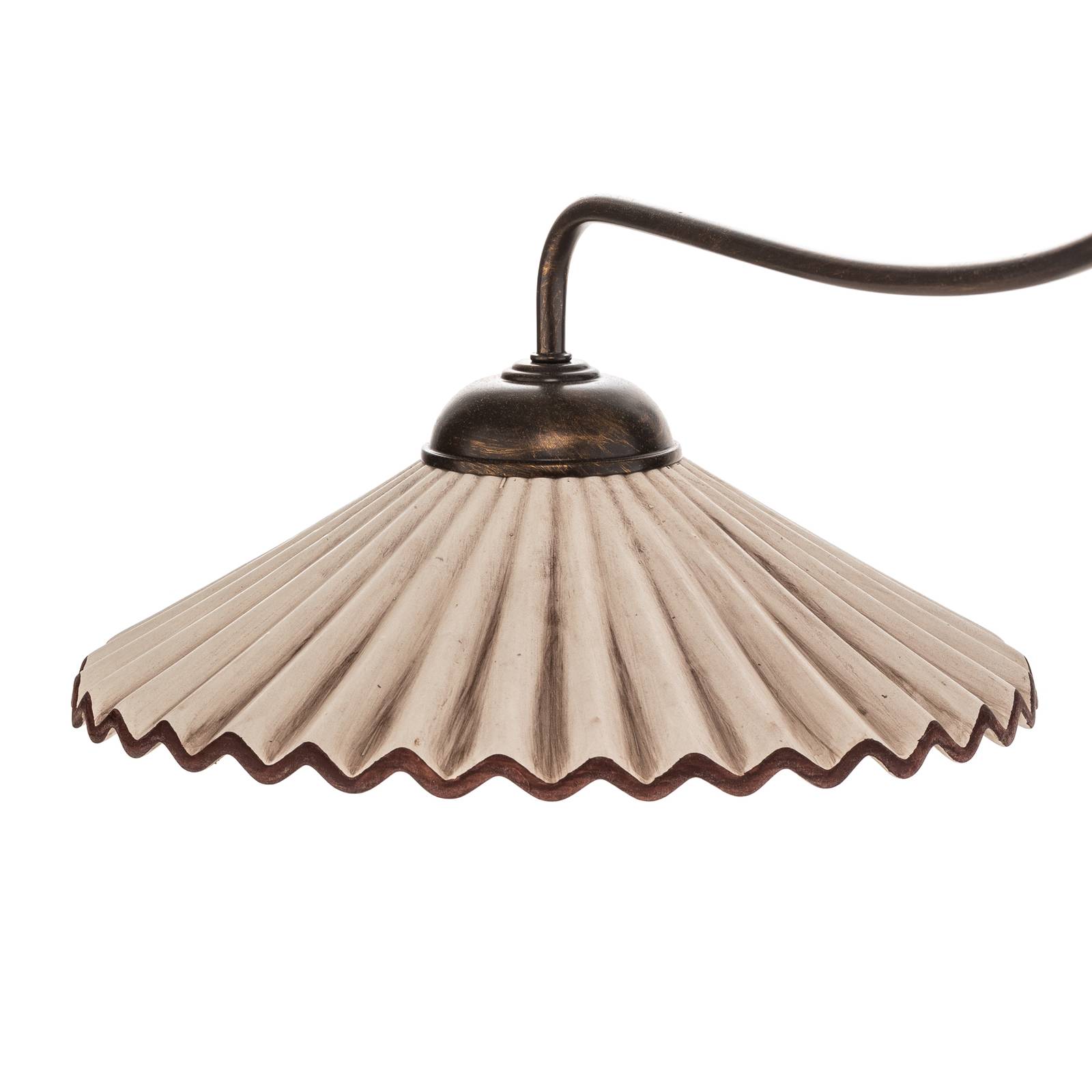 Lampa wisząca Rosina 2-pkt., jasnoróżowa/brązowa