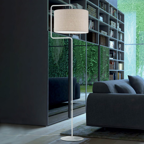Stehleuchte Morfeo Schirm Textil creme