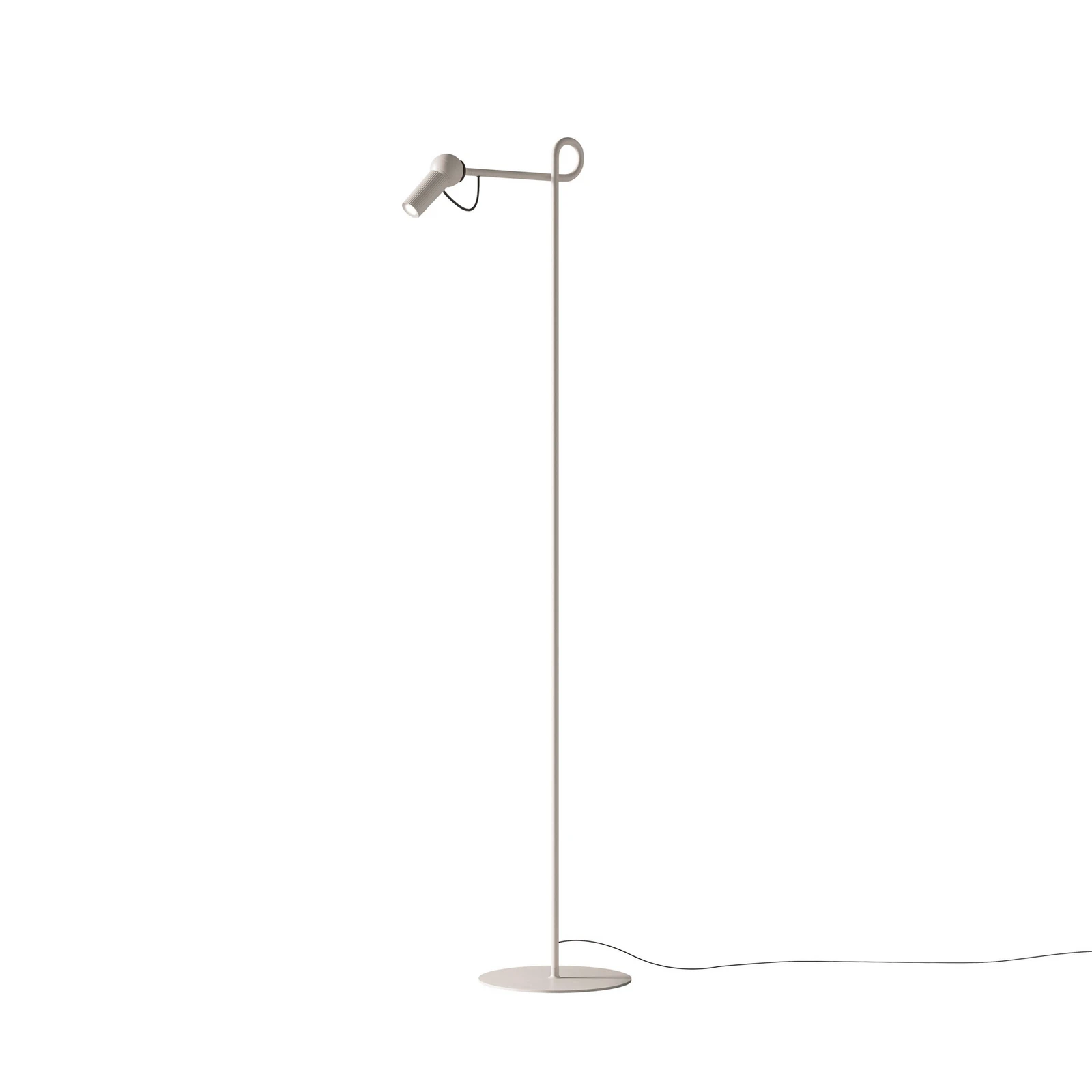 kdln LED podna lampa Bird, bijela, 126 cm, metalna, prigušljiva