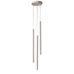 Sopel 3 pendant light, taupe, round, 3-bulb, steel, G9