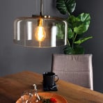 Gibus S30 pendant light, glass lampshade, amber