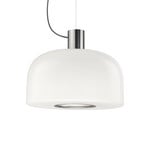 FLOS hanglamp Bellhop Glas S2, aluminiumkleurig, Ø 45 cm