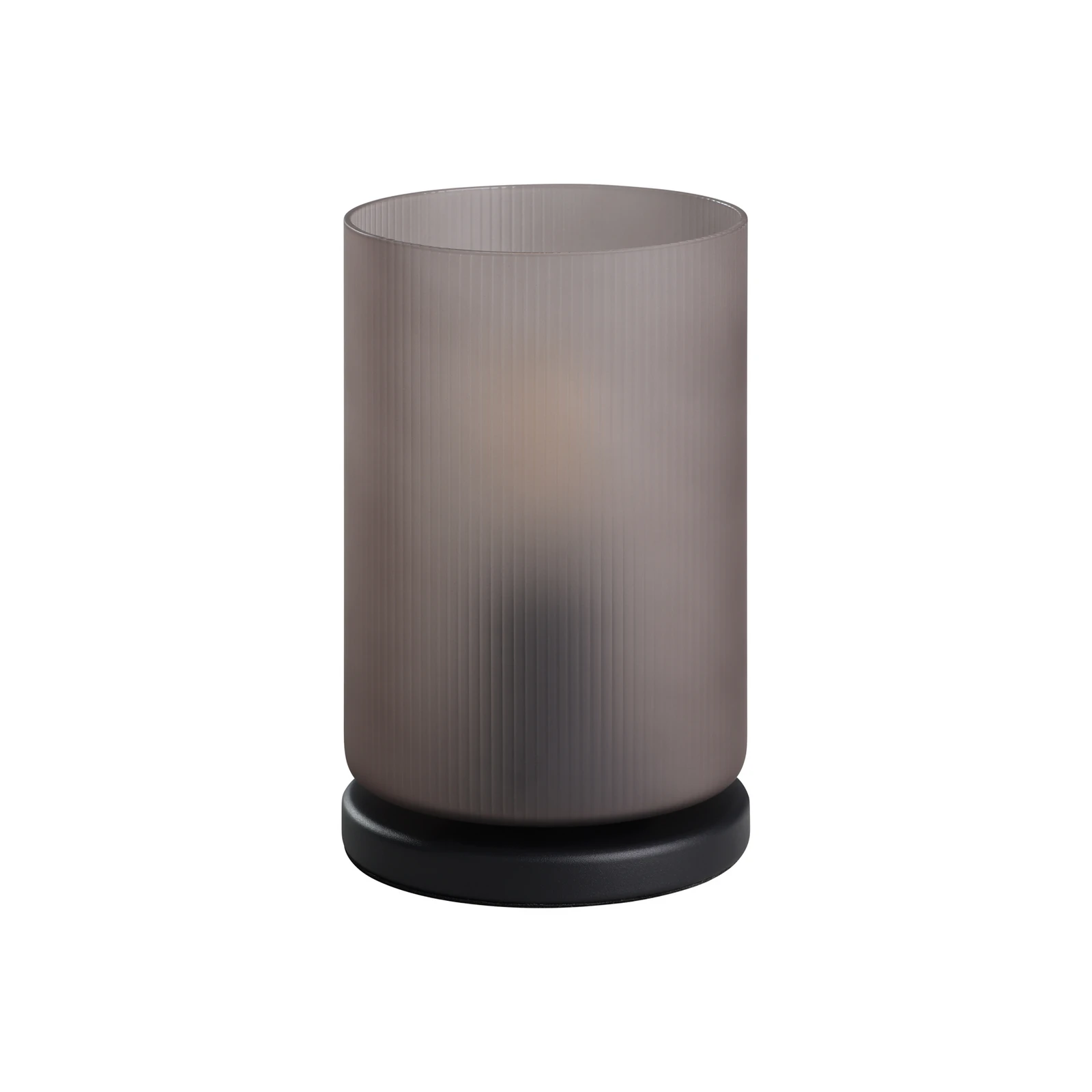 Tafellamp Colomera, hoogte 19,5 cm, zwart/grijs, glas