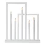 Frame wooden window candleholder, 5-bulb