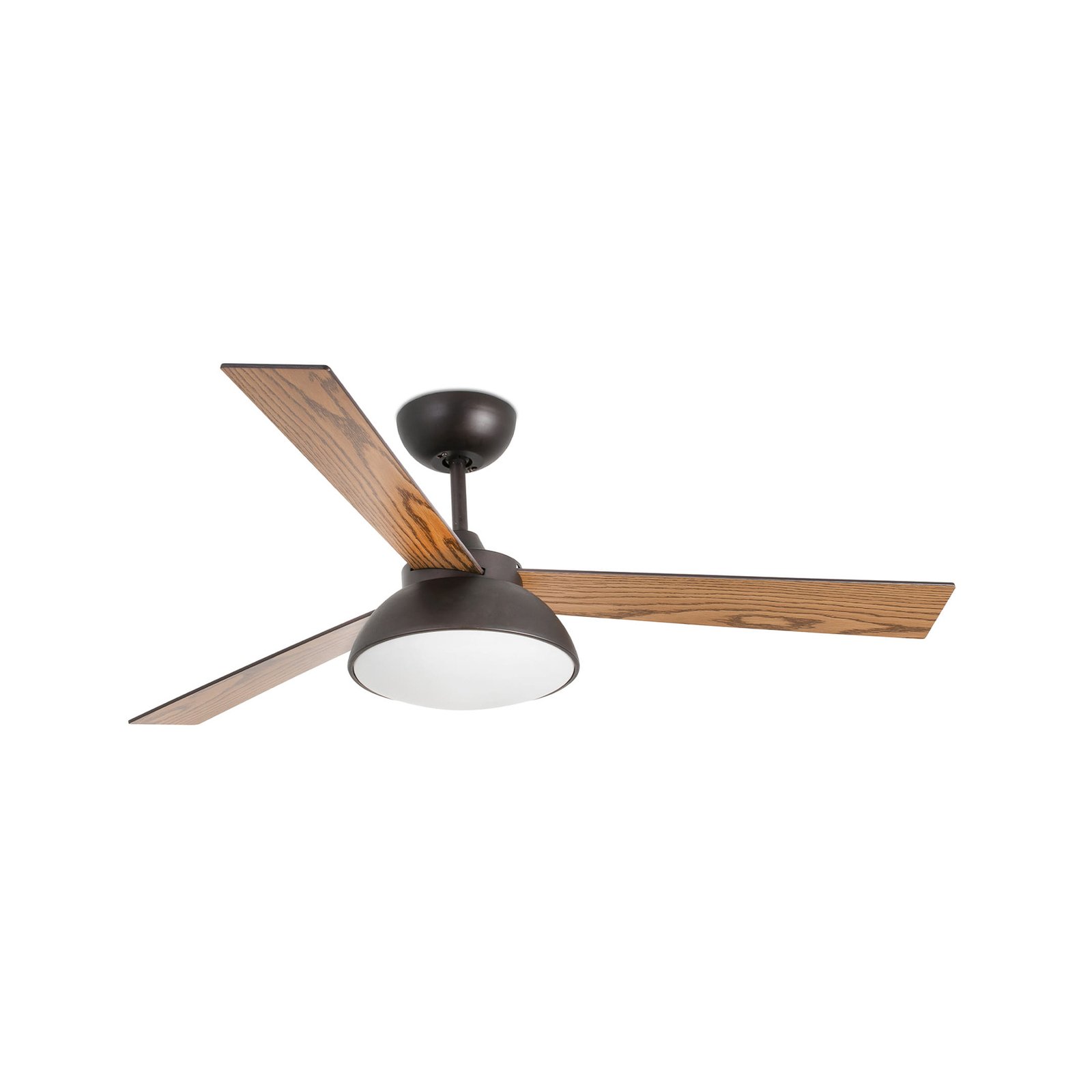 Rodas ceiling fan with an LED light, brown