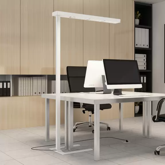 Lampenwelt Arcchio Susi LED-Büro-Stehlampe, Sensor, weiß