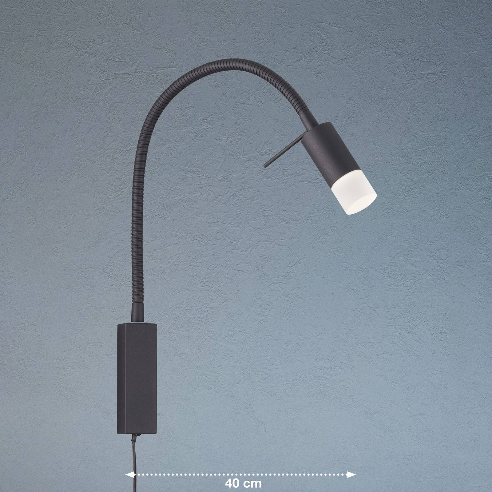 LED-vegglampe Seng fleksibel arm med spreder