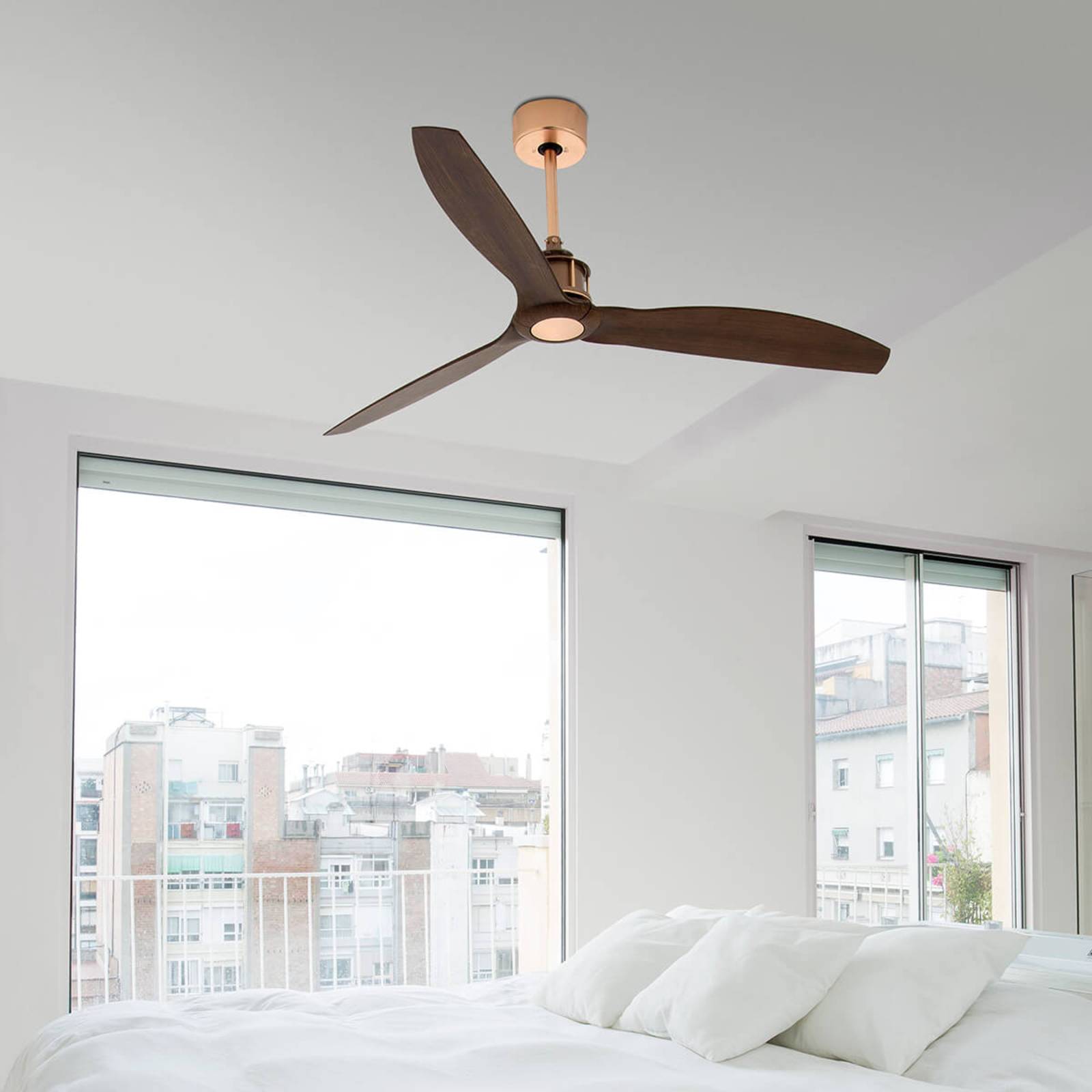 Deckenventilator Just Fan kupfer walnuss günstig online kaufen