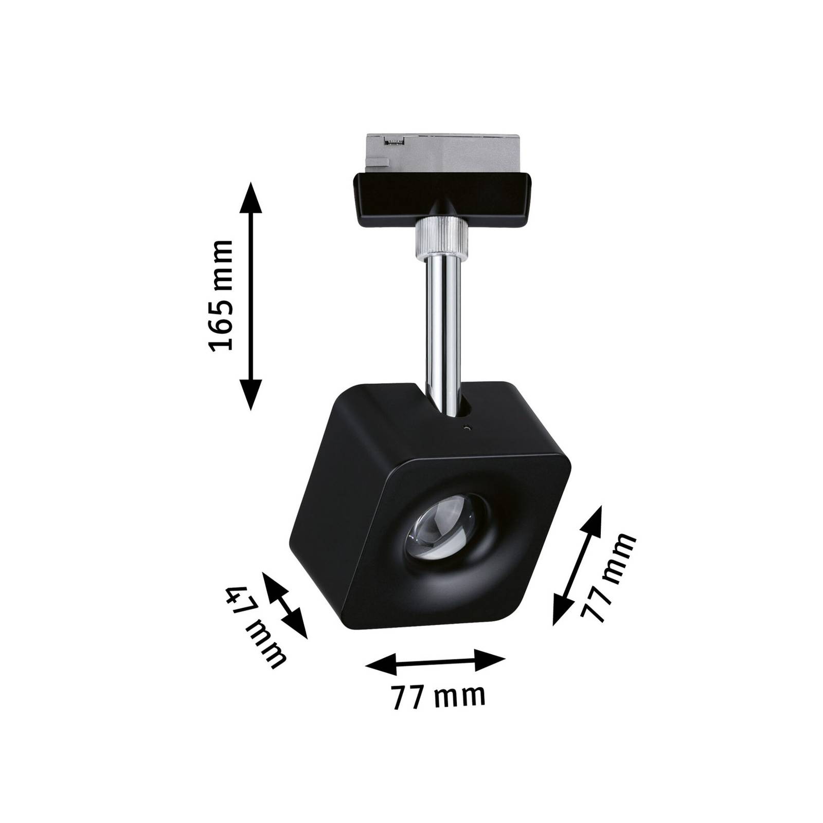 Paulmann URail spot Cube czarny ściemniany 4 000 K