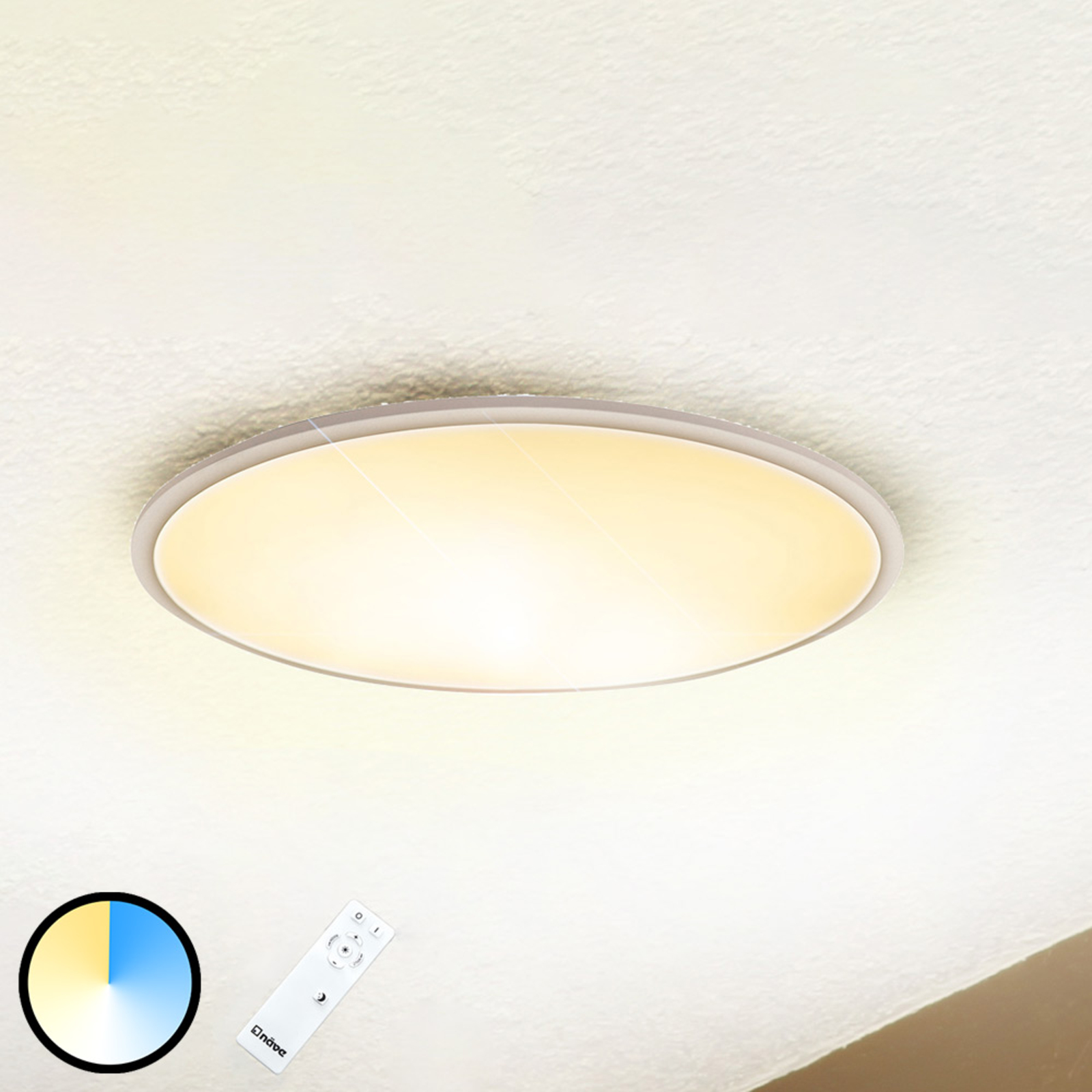 Plafonnier LED Sorrent ovale 60 cm x 30 cm