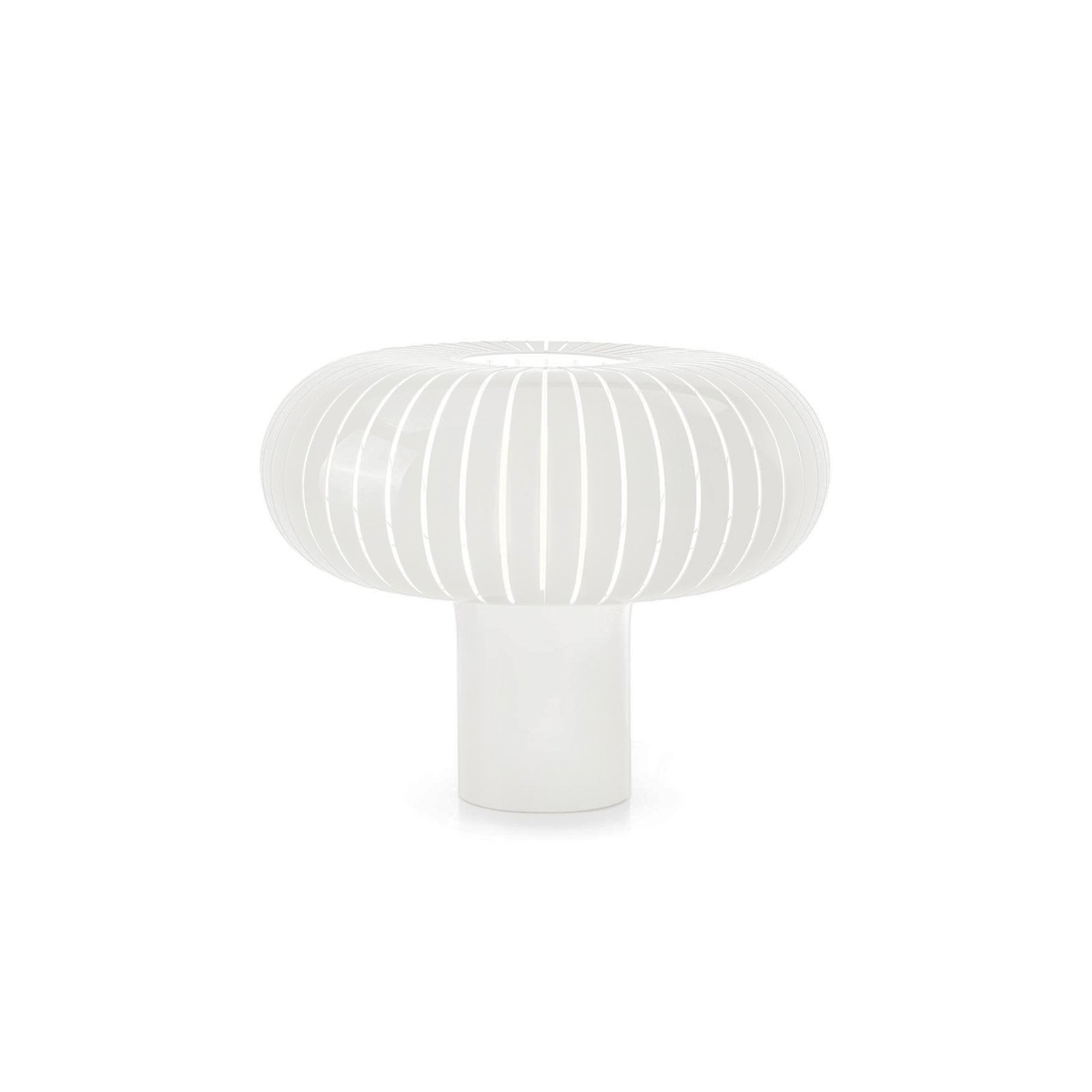 Kartell lampa stołowa Teresa, biała, Ø 50 cm, PMMA z recyklingu