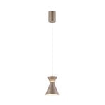 Helestra LED-Hängelampe LUK, braun, 1-flg., dimmbar