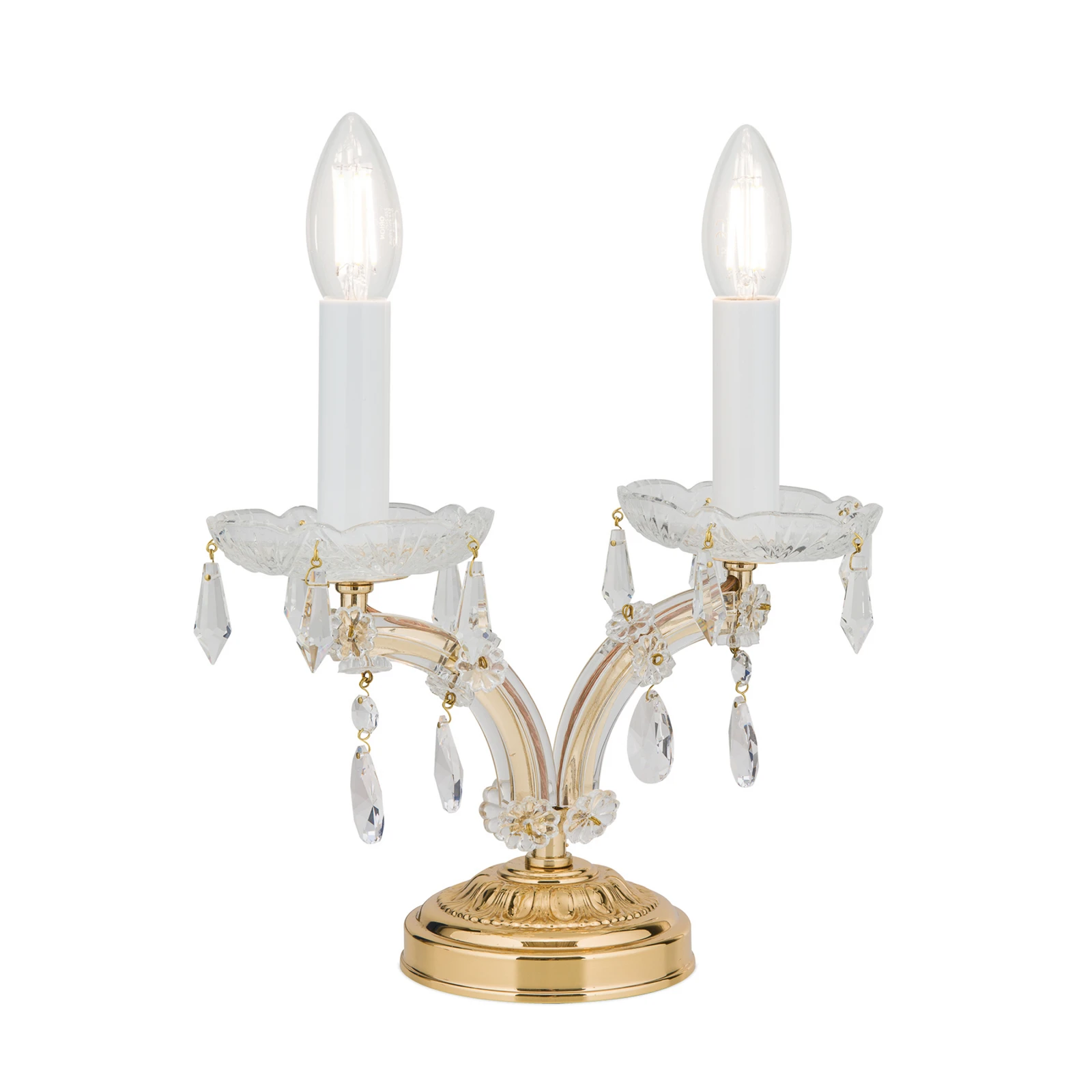 Lampe de bureau noble TJURA avec cristaux