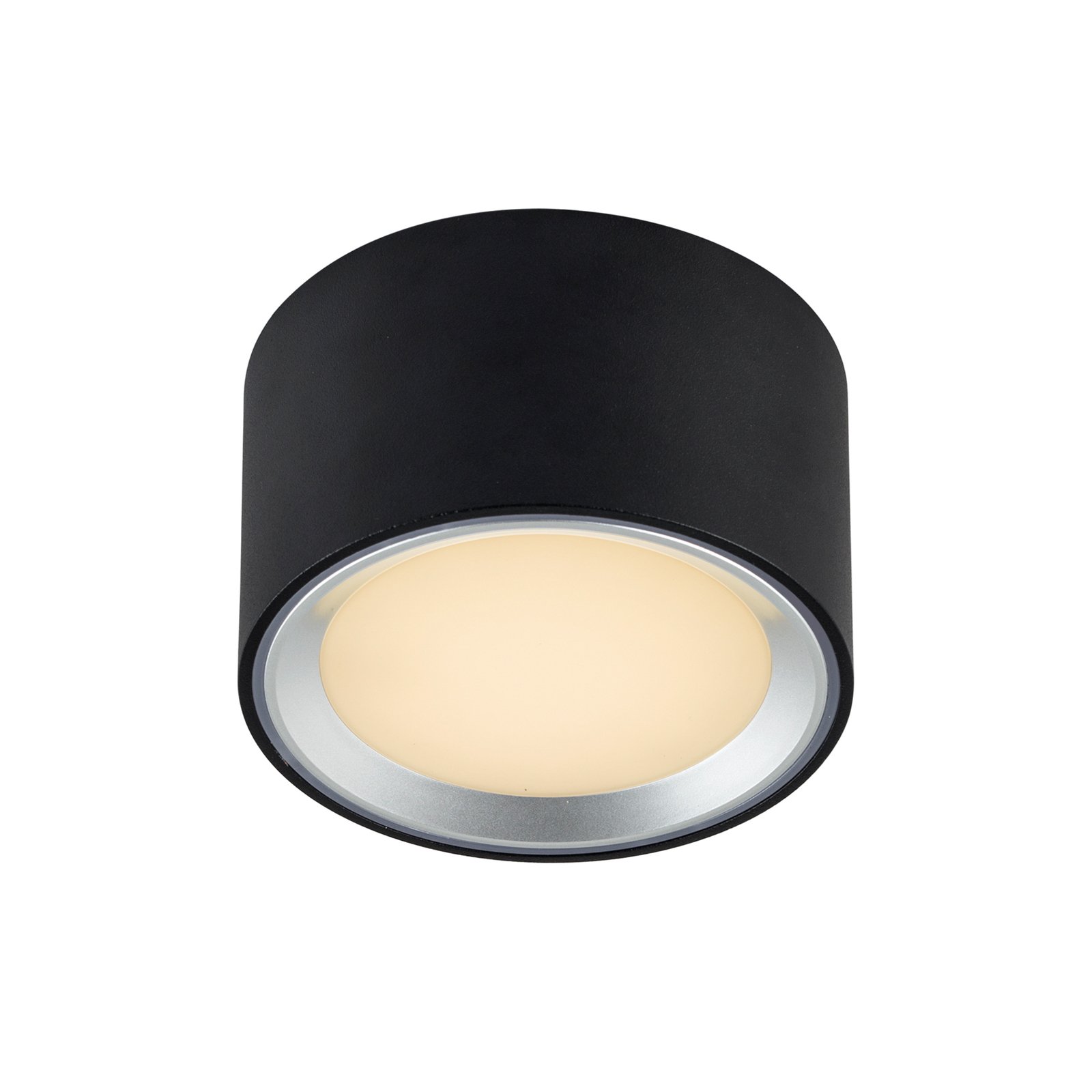 LED downlight Fallon 3-step-dim, čierna/oceľ