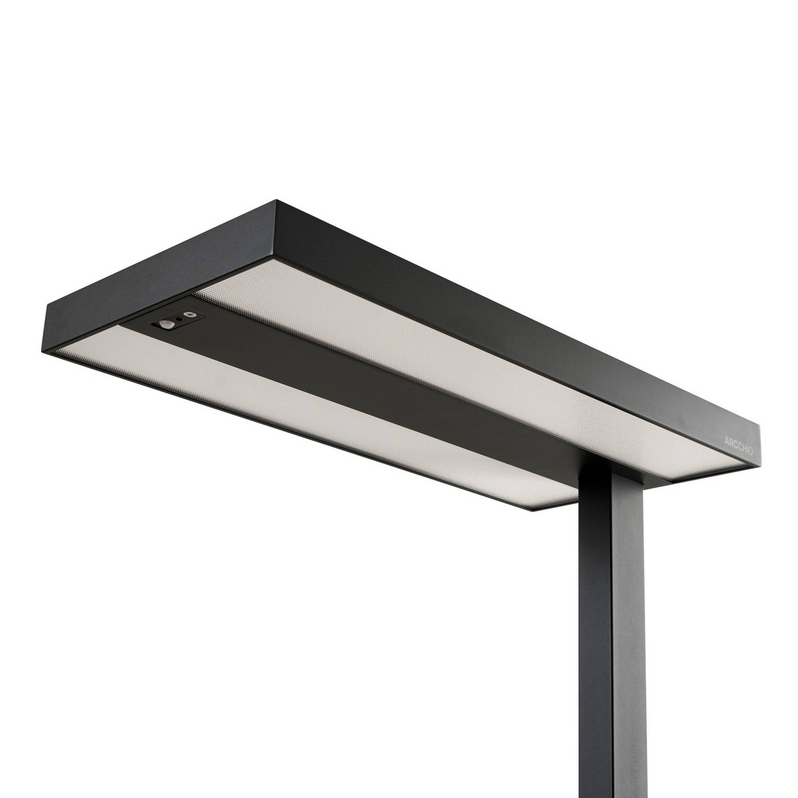 Arcchio lampa z klipsem LED-Büro Logan czarny, ściemniany, czujnik