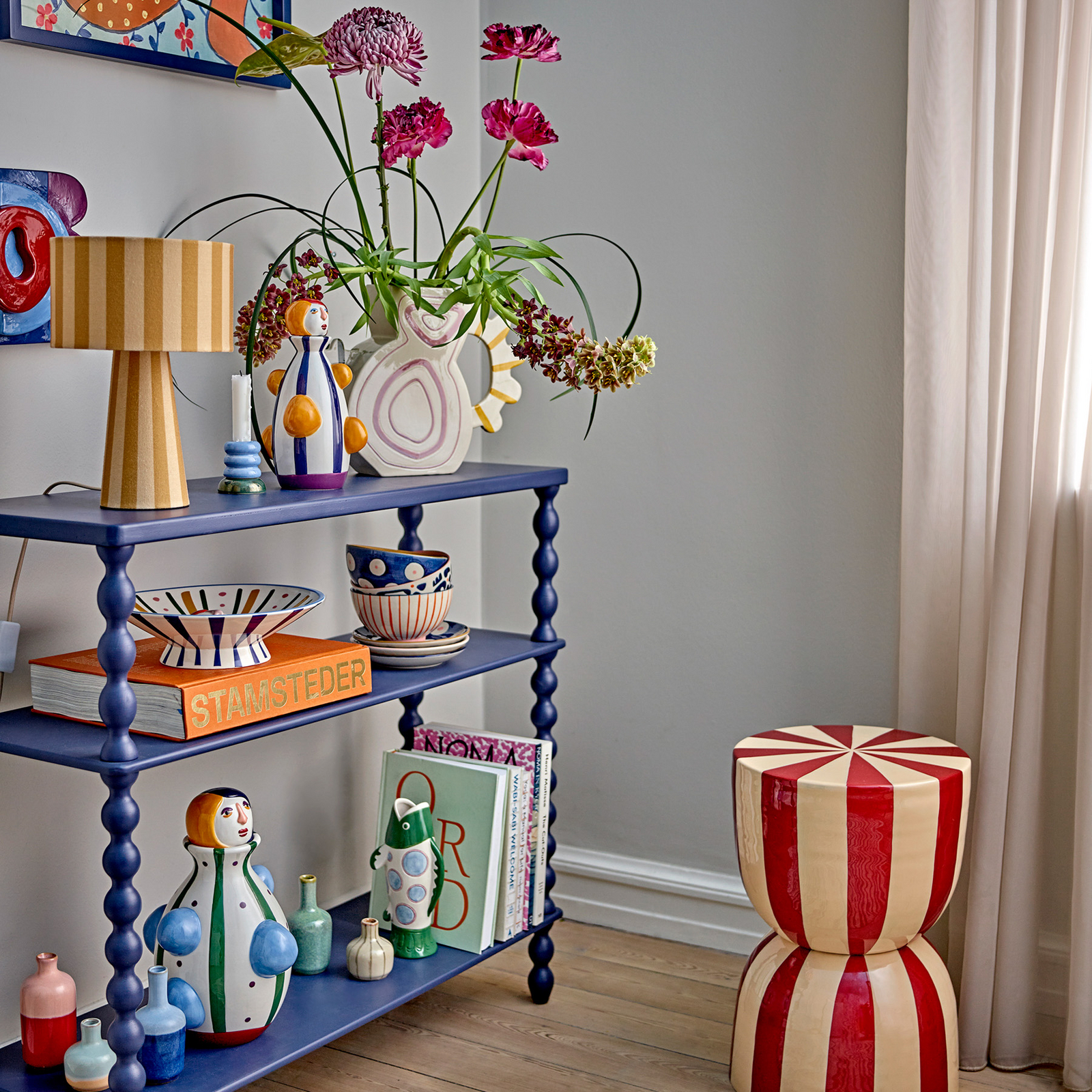 Lampada da tavolo Emmie, gialla, in lino, altezza 30 cm - Bloomingville
