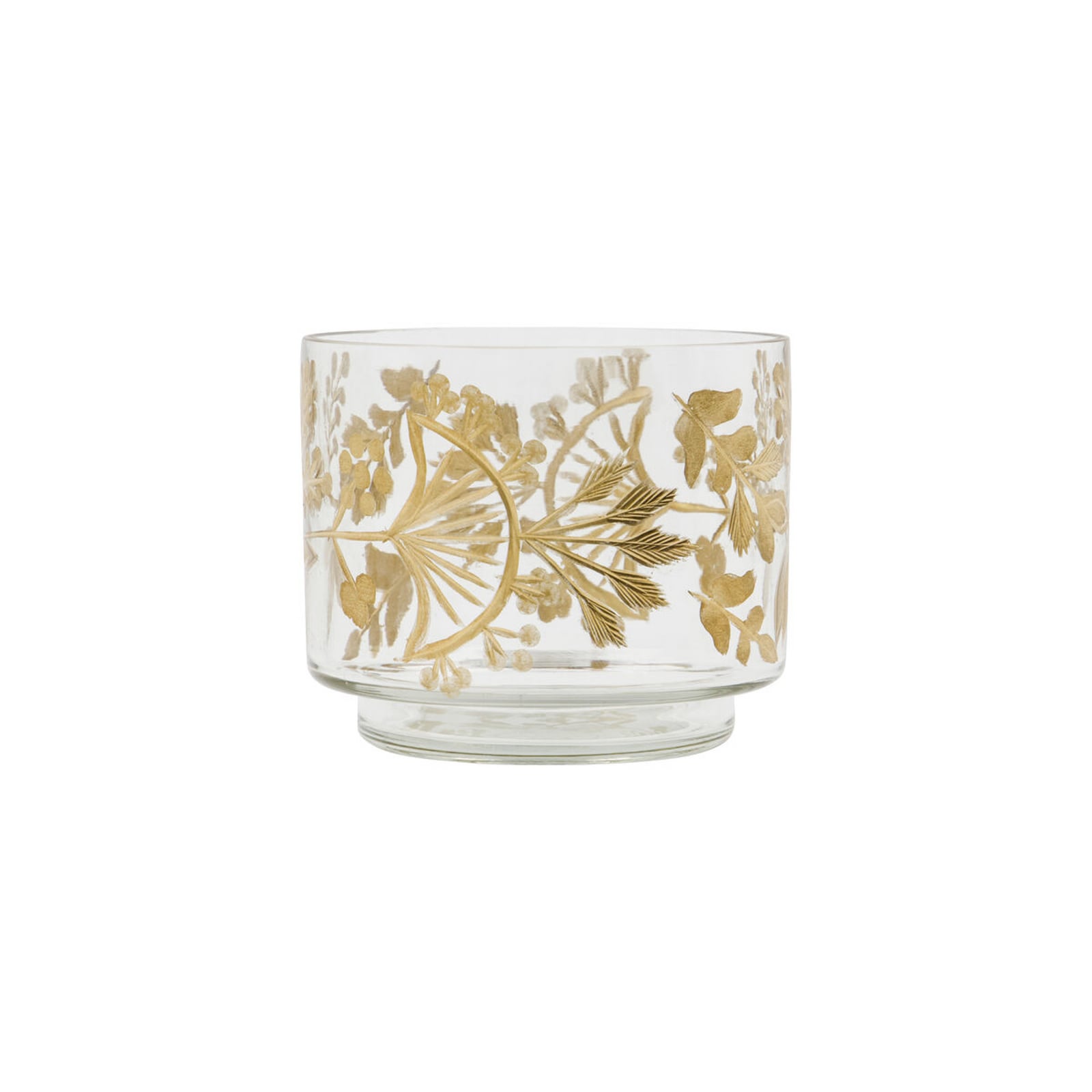 Find Bougeoir, verre, transparent/doré, Ø 9 cm - House Doctor
