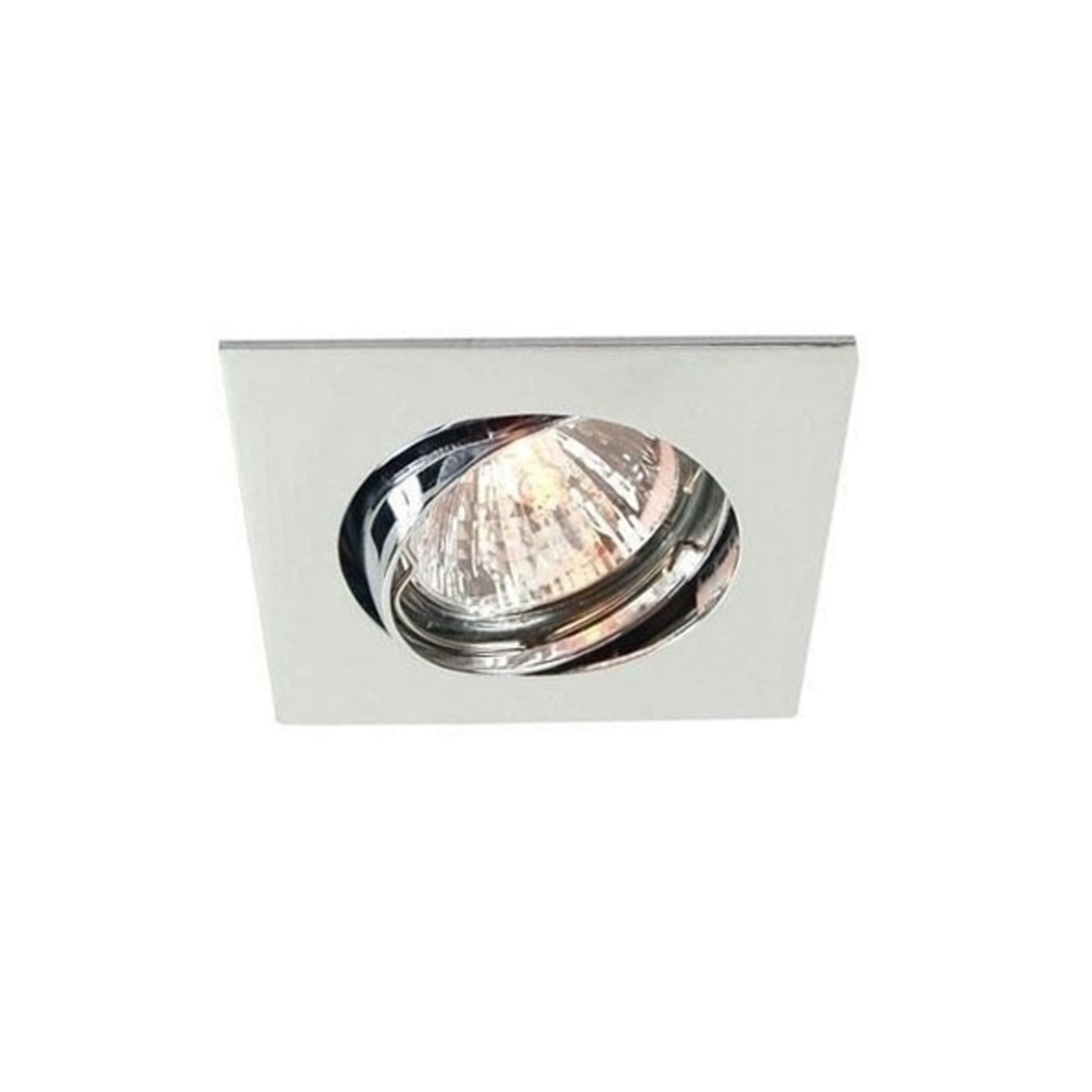 Discrete chrome ceiling recessed light, 6.8 cm