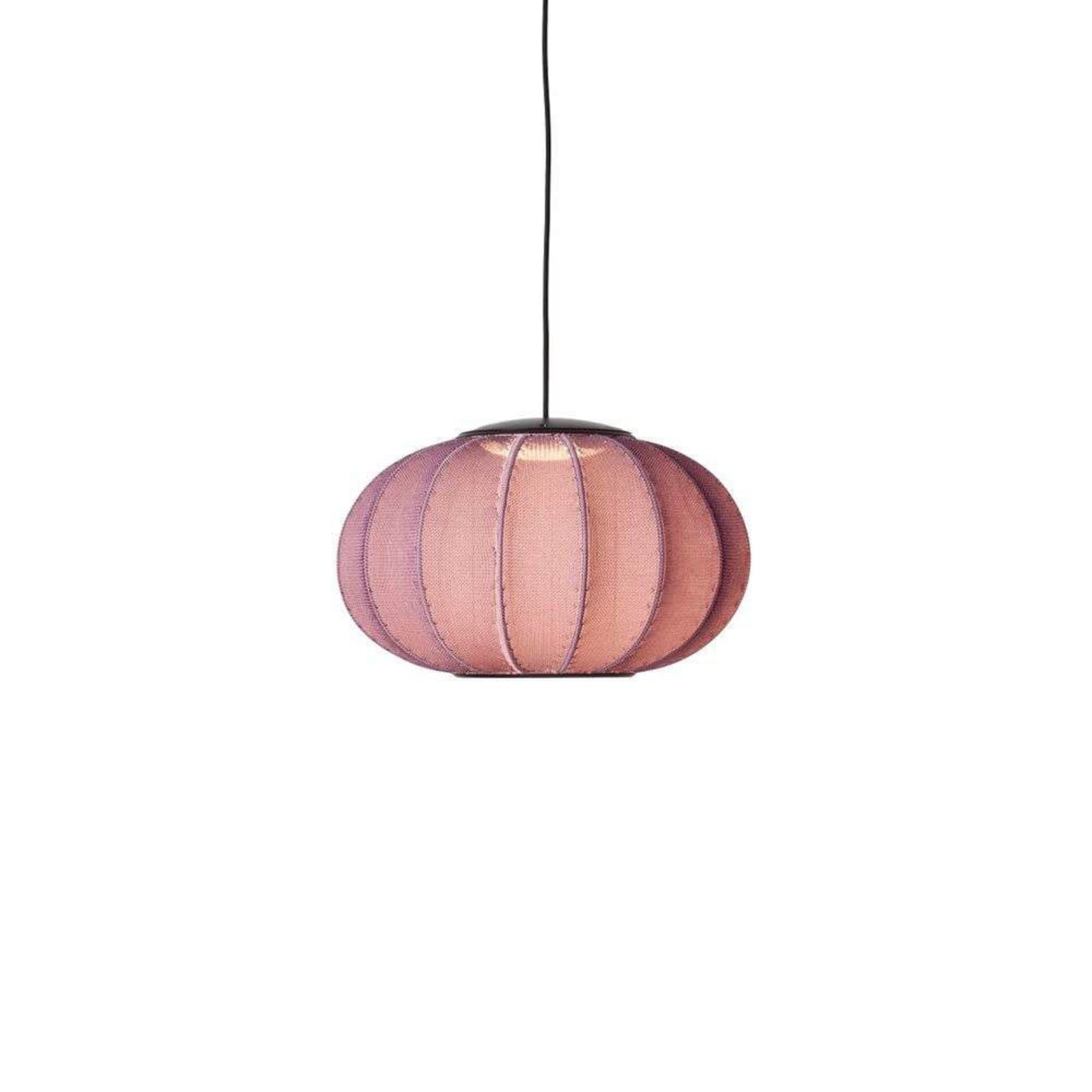 Knit-Wit 45 Oval LED Pendel Burgundy Made By Hand - Soveværelse - Stof / tekstil