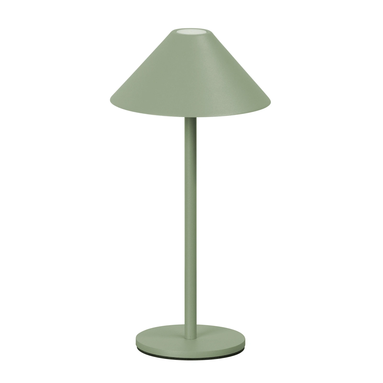 Lampe à poser LED rechargeable Prato, vert sauge Hauteur 25 cm Métal IP54