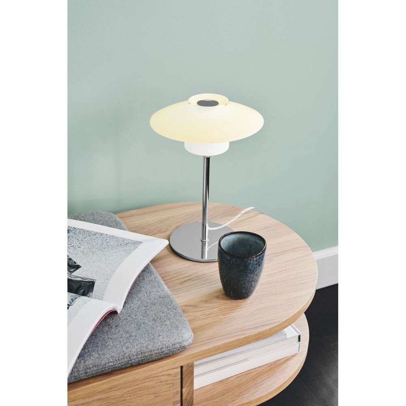 Scandinavia Table Lamp Ø20 Opal/Chrome - Halo Design