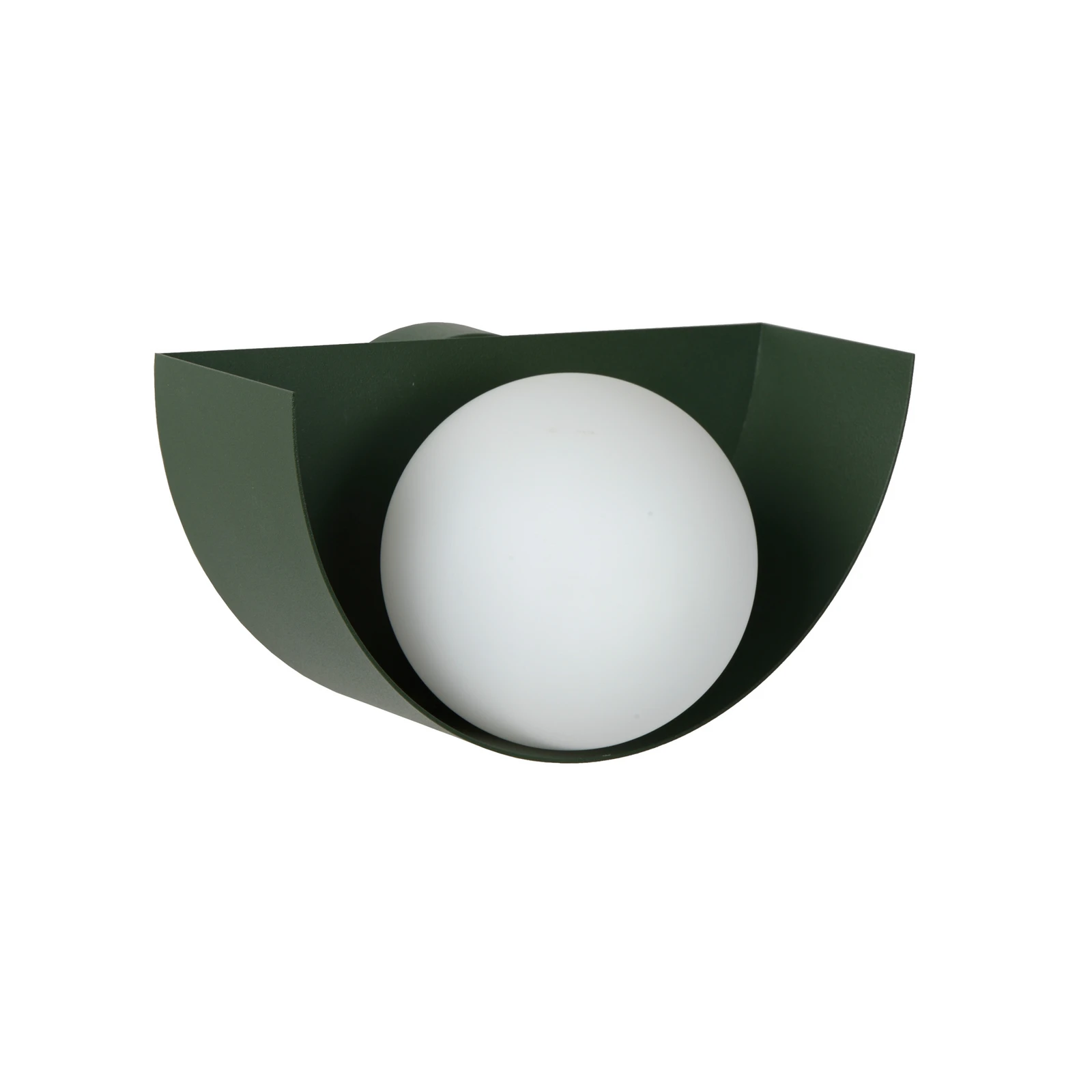 Applique Benni abat-jour sphérique en verre, verte