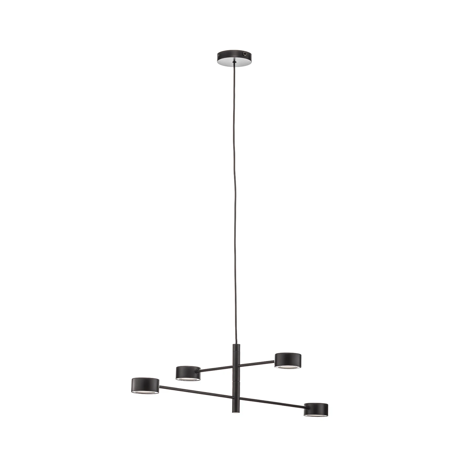 LED hanglamp Clyde, 4-lamps, tweetraps