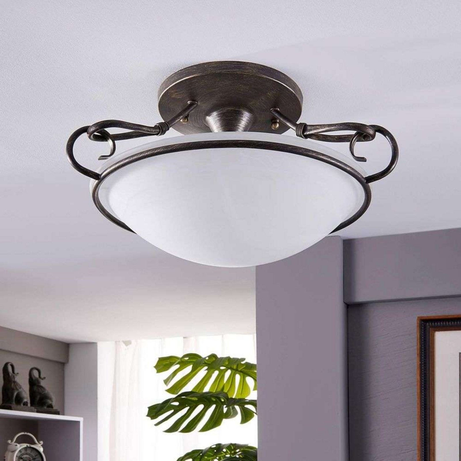 Rando Deckenleuchte White/Antique - Lindby