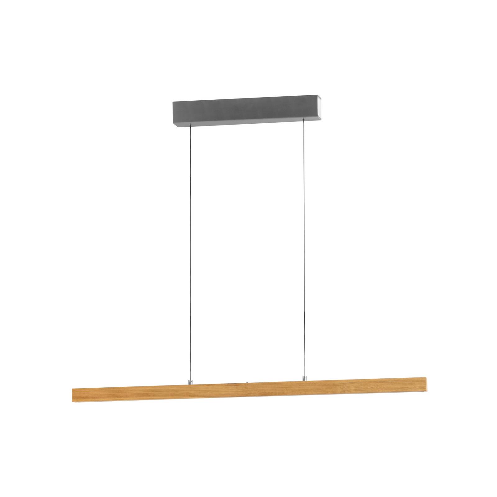 FISCHER & HONSEL Suspension LED Shine-Wood, longueur 105 cm, chêne/nickel