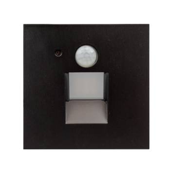 Arcchio Neru LED inbouwlamp, hoekig, zwart