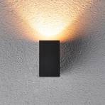 Paulmann Flame LED-utomhusvägglampa, svart