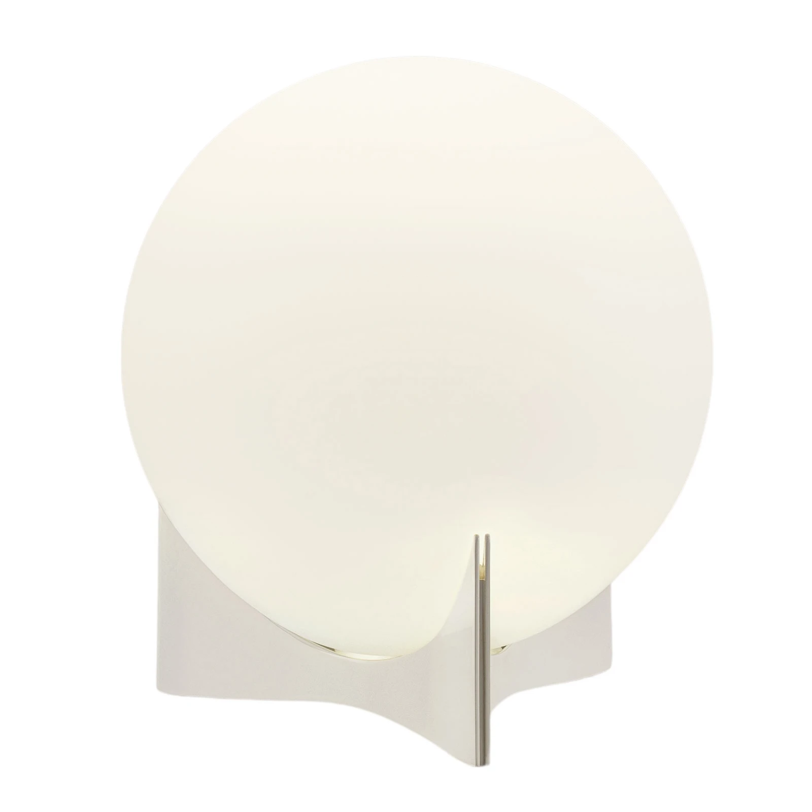 Terzani stolna lampa Oscar, bijela, Ø 20 cm, staklo