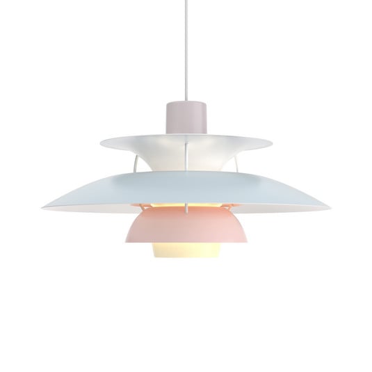 Závěsné světlo PH 5 500 Pastels Oyster/Blue/Rose – Louis Poulsen