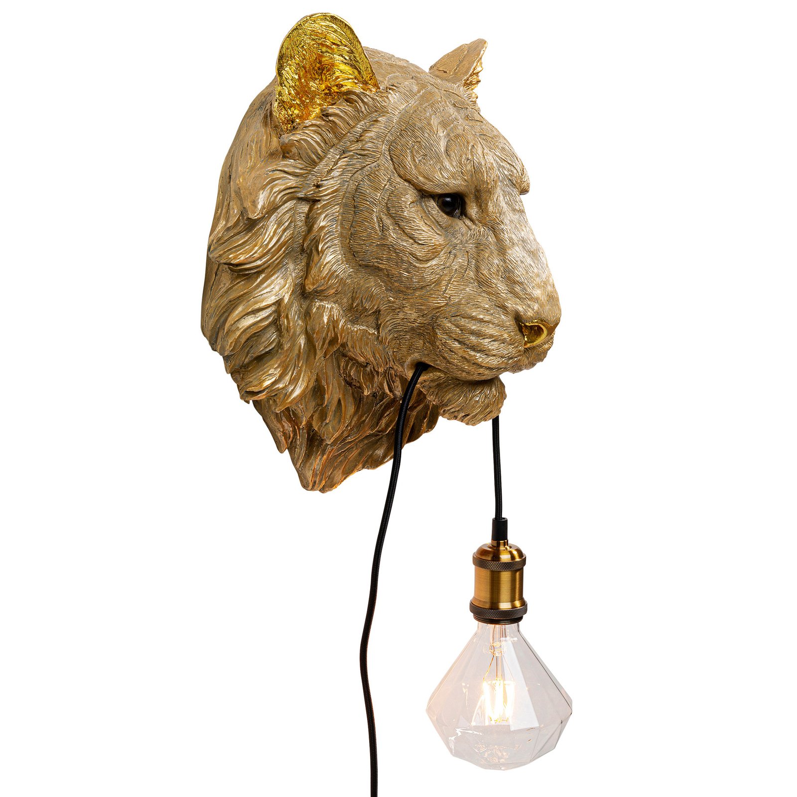 KARE Animal Tiger Head væglampe med stik
