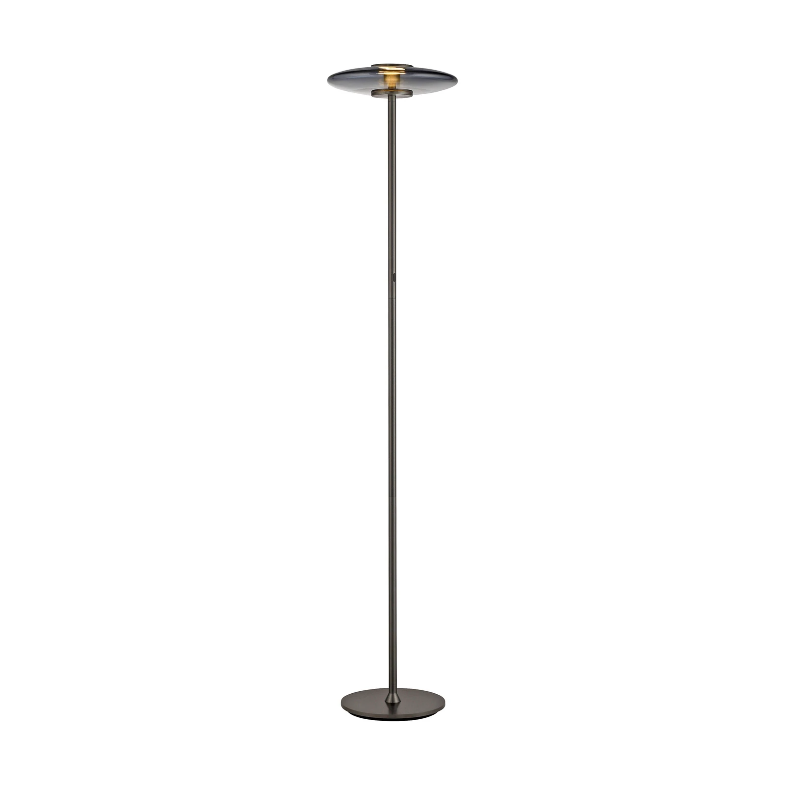 PURE Vitrum LED álló világítás, szürke alumínium/üveg, érintéses