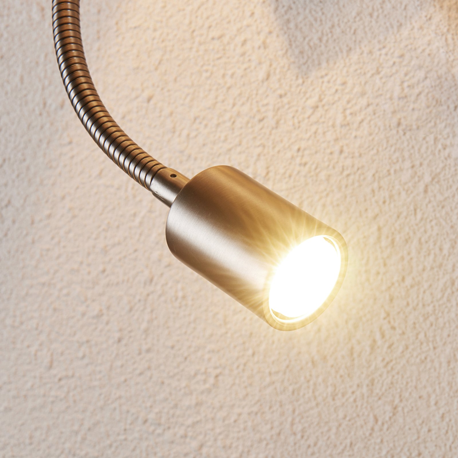 Florens - textilní lampa s čtecím světlem LED
