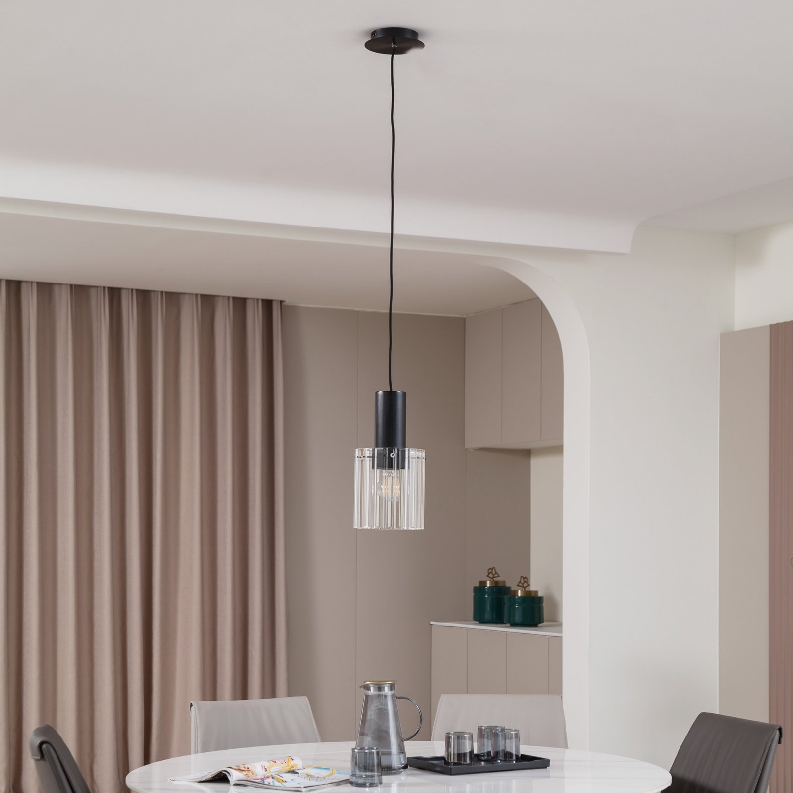 Eirian Pendant Clear/Black - Lucande