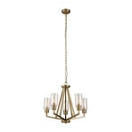 Deryn pendant light, 5-bulb, brass