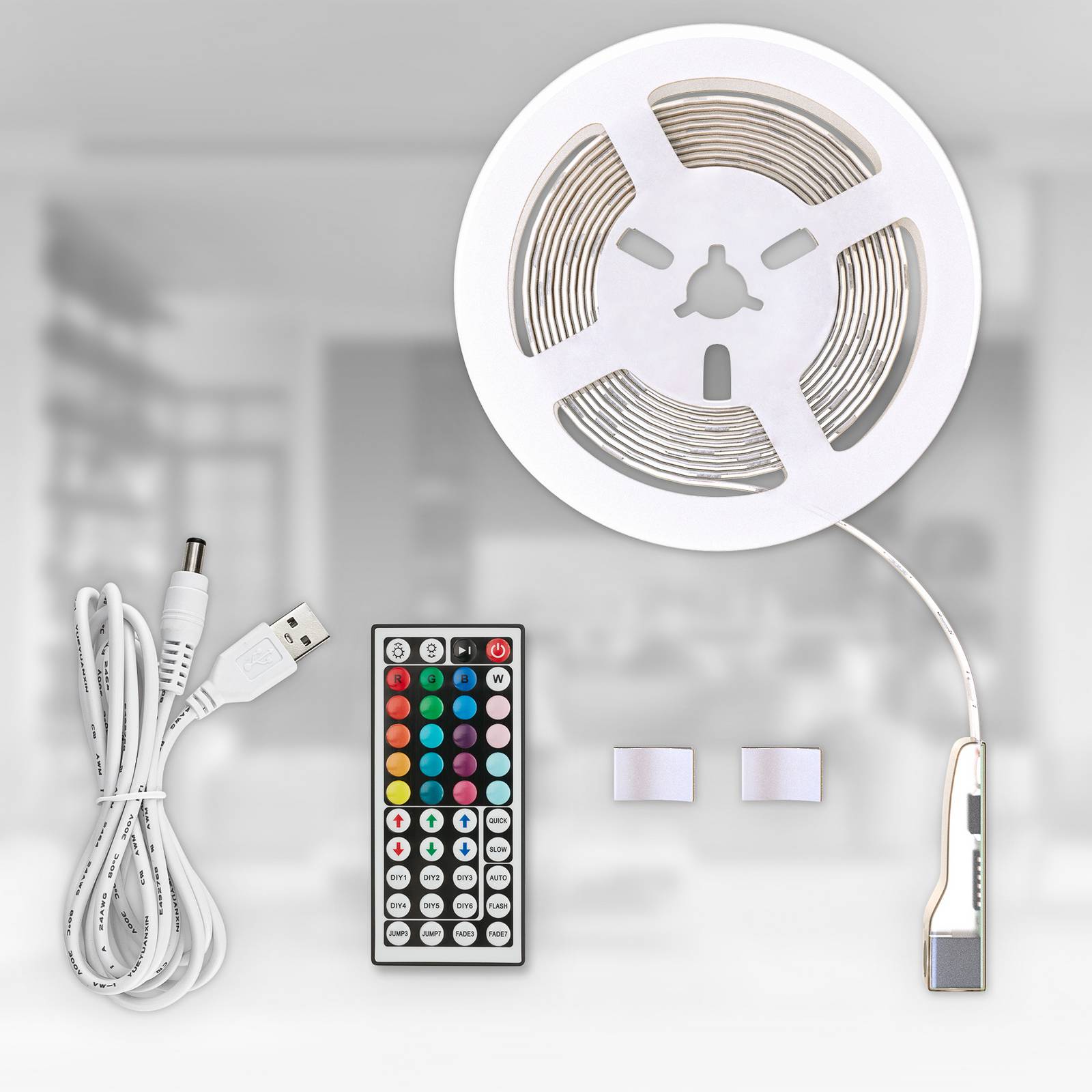  B.k. Licht B.k. Licht Led Strip Fly Usb, Length 5 M, Rgbw, Remote Control 
