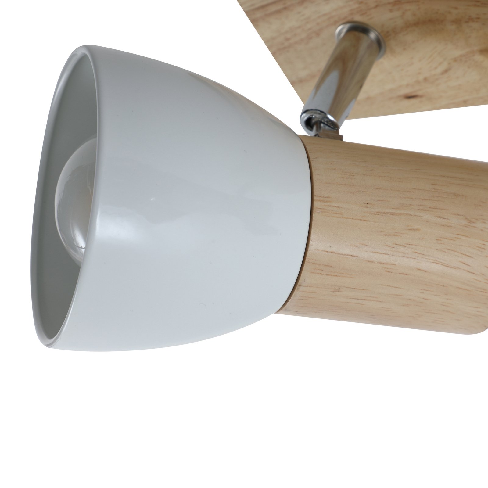 Holz-Deckenlampe Thorin, dreiflammig