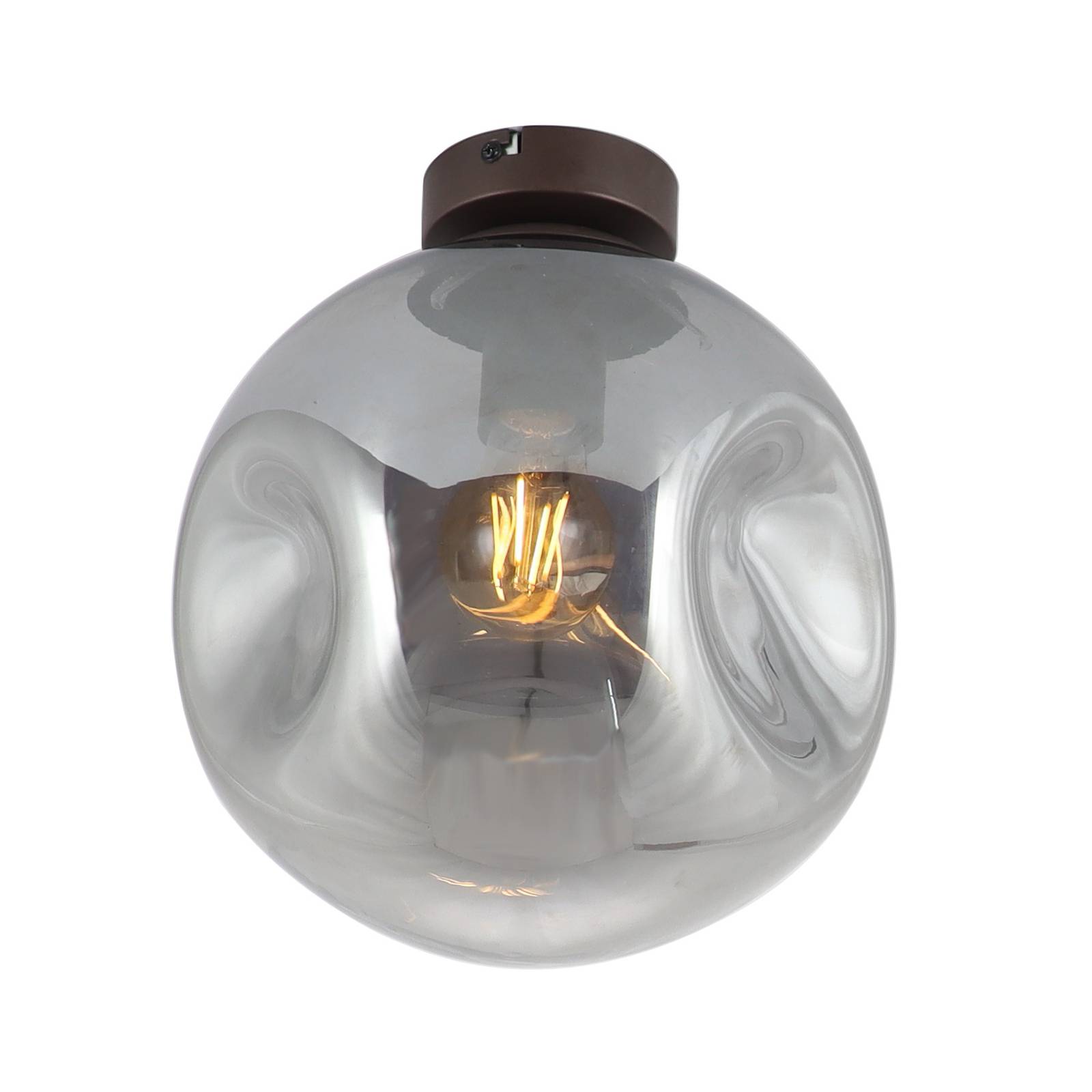 Lindby Valentina plafonnier verre concave 1 lampe