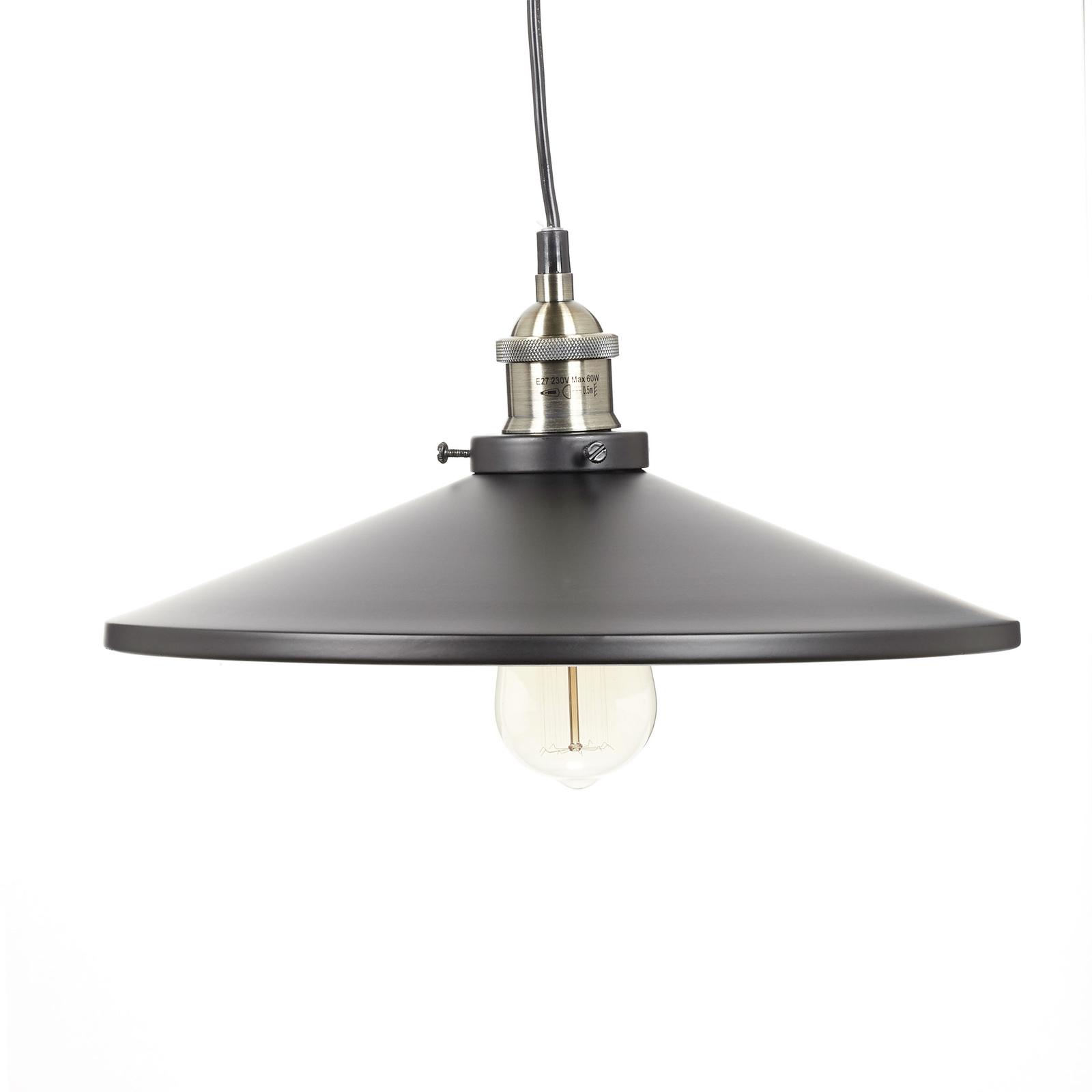 Viktor Pendant Lamp in Aluminium, Black
