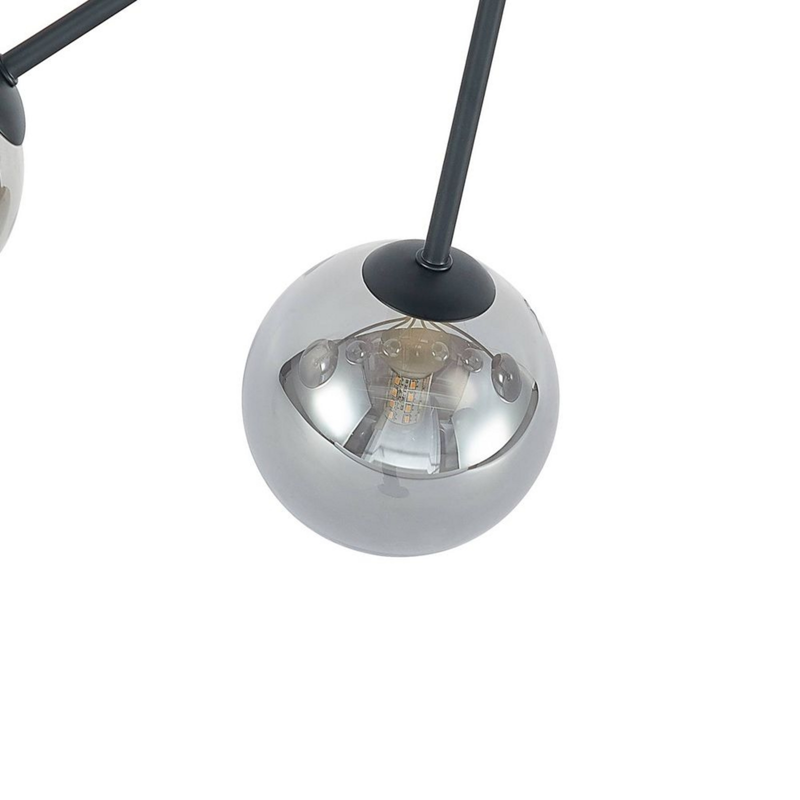 Wynina 7 Ceiling Lamp Black/Smoke - Lucande