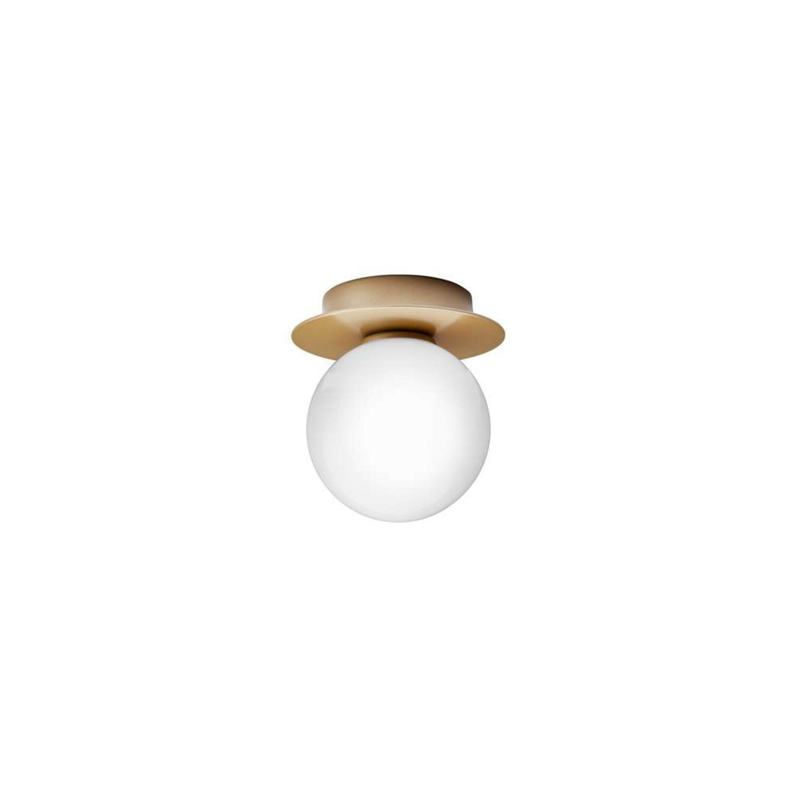 Liila 1 Wall/Ceiling Lamp IP44 Small Nordic Gold/Opal - Nuura