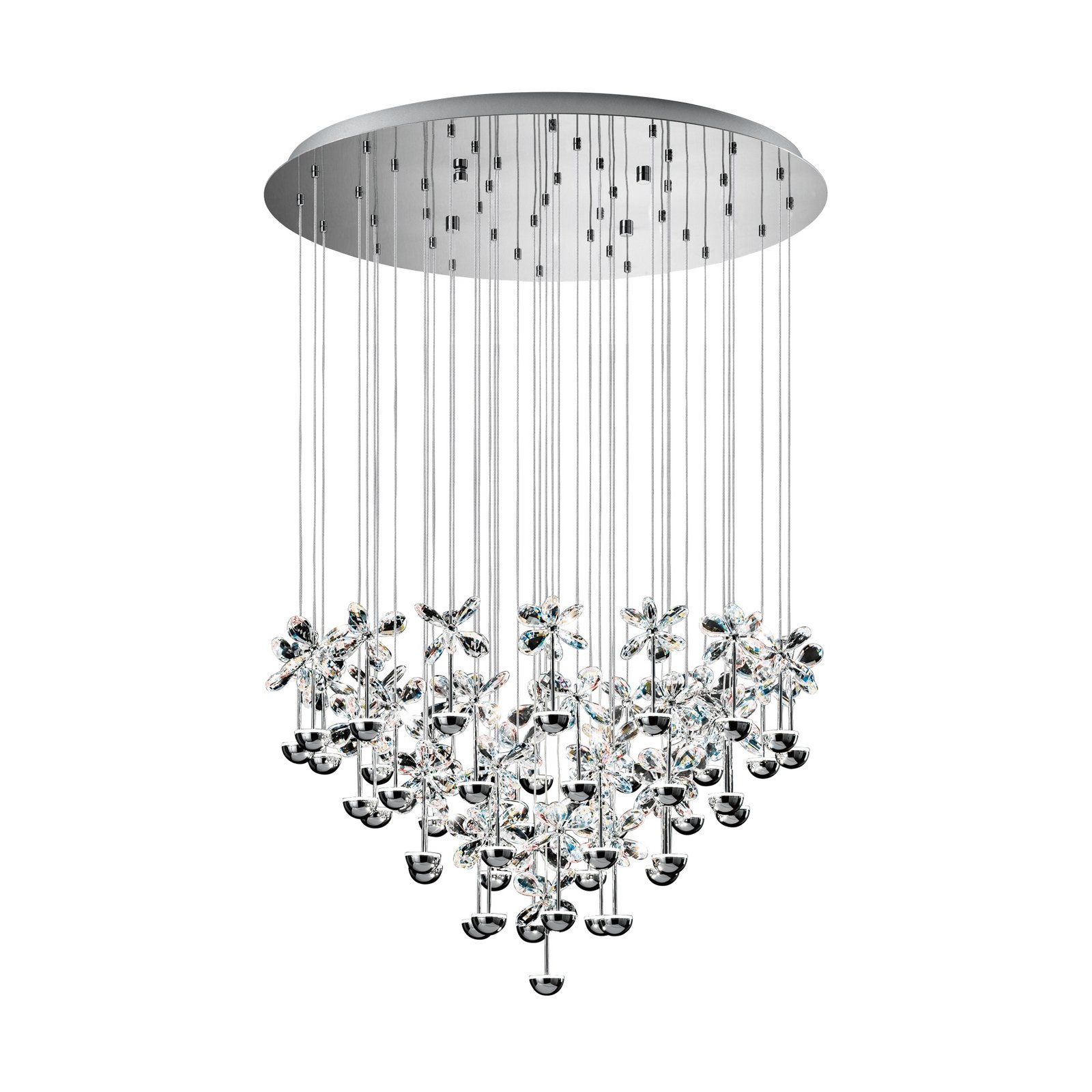 EGLO Stars Of Light LED pendant light Pianopoli chrome Ø 78 cm