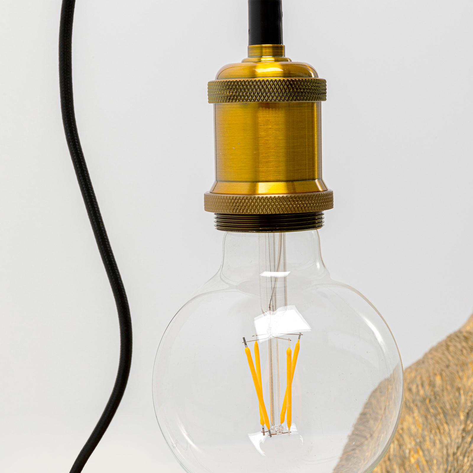 Lampe de sol KARE Monkey Dance, couleur or, 120 cm, E27