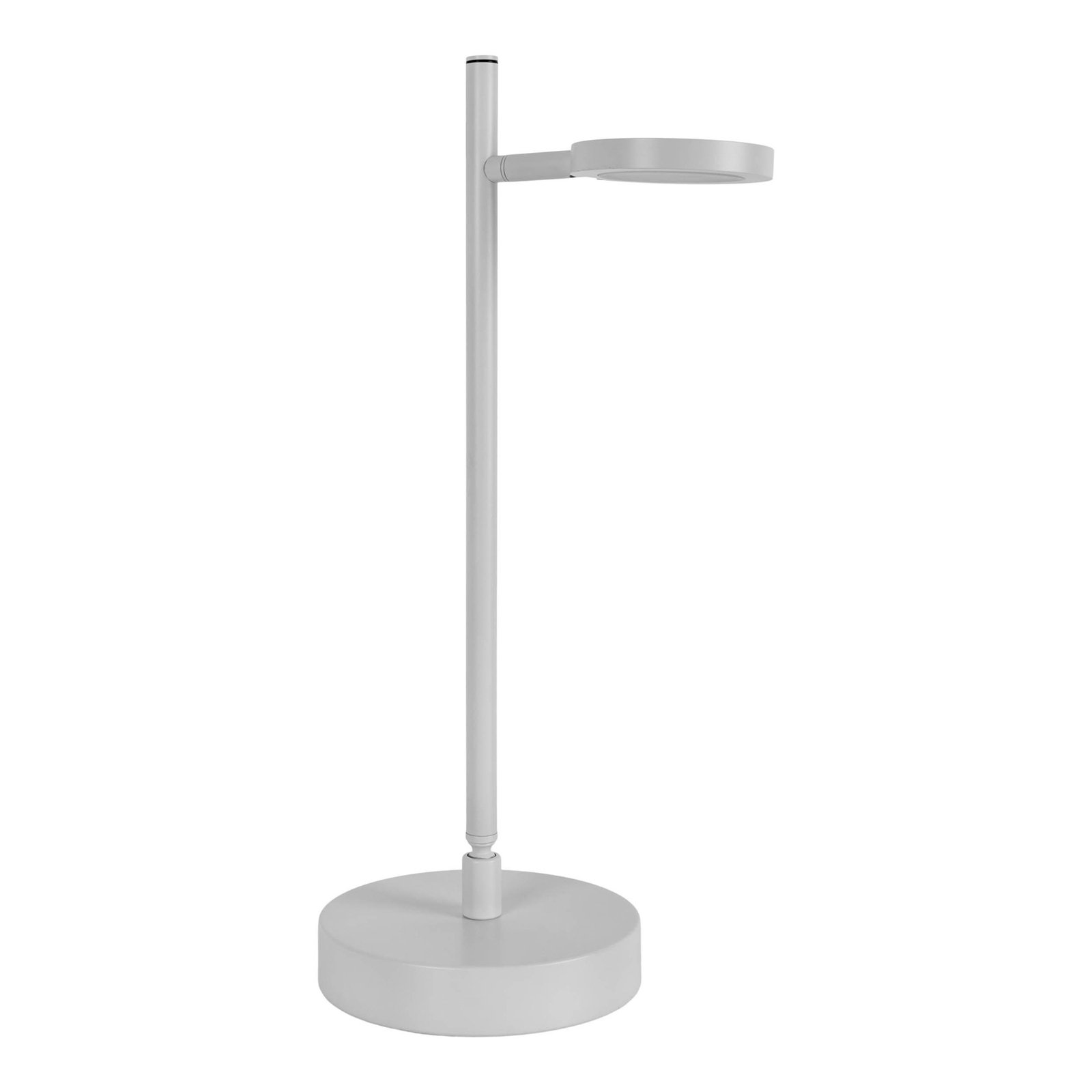 LED-bordlampe Lupa, hvid, højde 45 cm, metal, touchdim