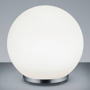 George round glass table lamp with remote control