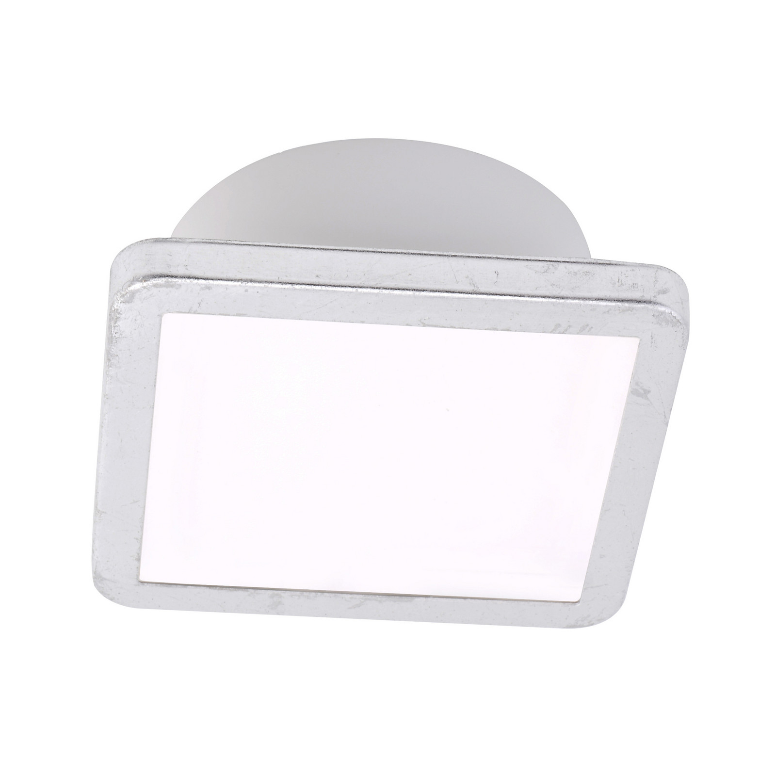 LightMe plafonieră Aqua Uno 11x11cm argintiu IP44 - Baie - Modern - foiță de argint - Aluminiu