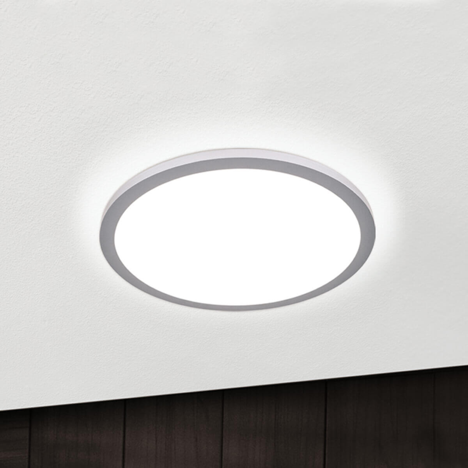 Plafonnier LED Aria titane, dimmable - 40 cm